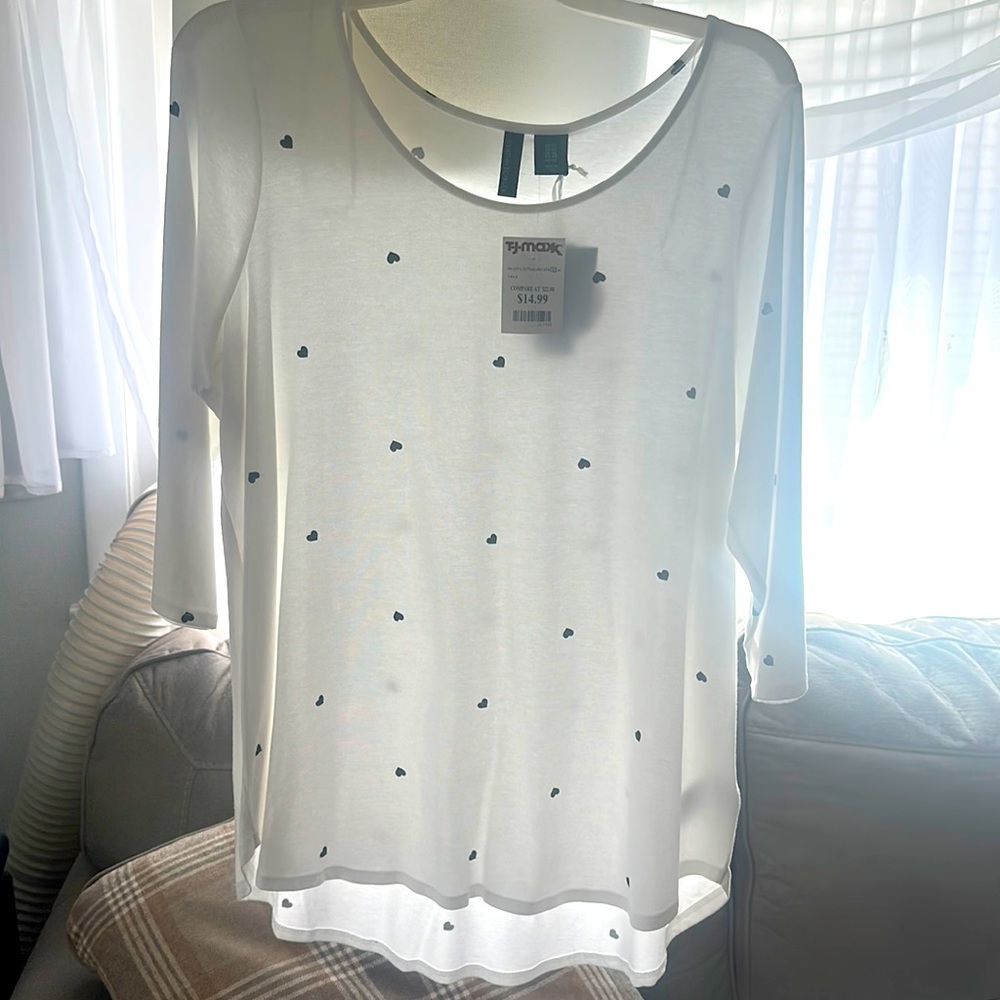 Cynthia Rowley, quarter sleeve shirt, US size 1X